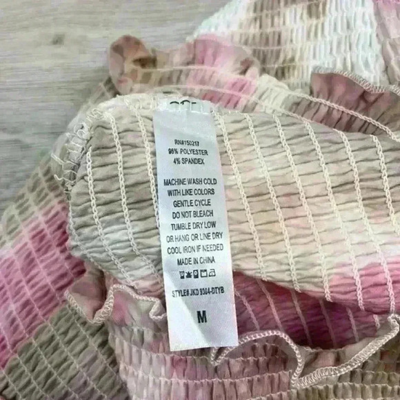 VIBE Pink Tie Dye Ruched Mini Dress Size M NWT - Picture 6 of 8